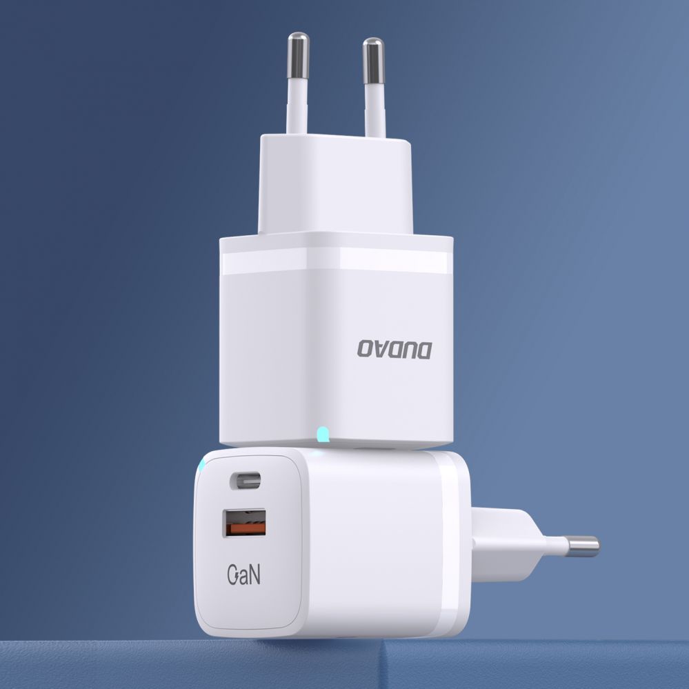 Adaptrid Dudao Wall charger GaN 33W PPS USB C/USB Dudao A13Pro - white