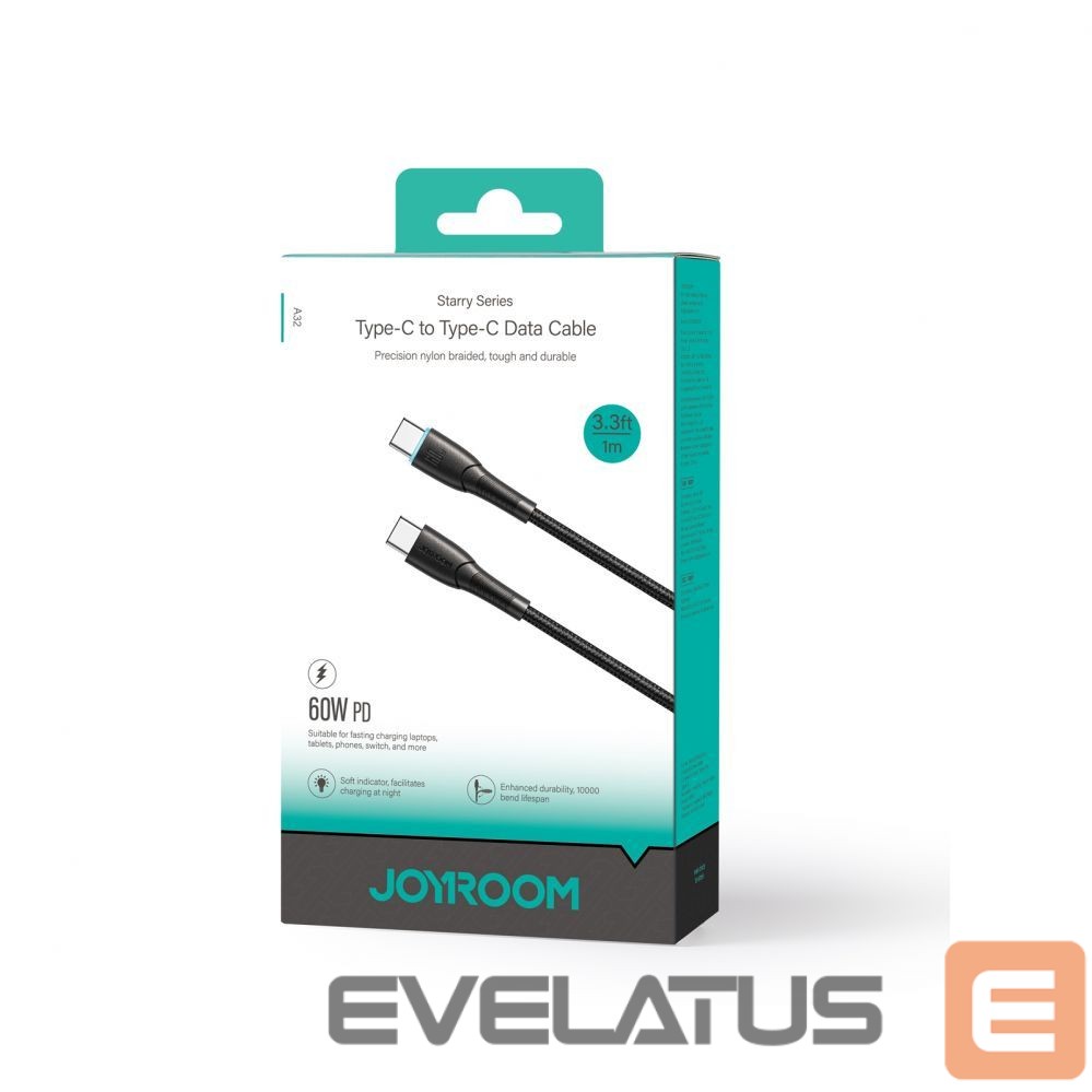 Cable Joyroom Joyroom Starry Series SA32-CC3 USB-C / USB-C cable 60W 1m - black