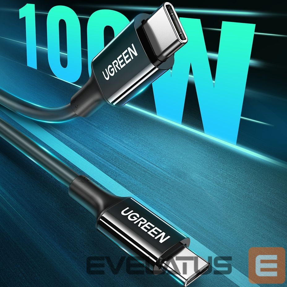 Kabelis Ugreen US300 USB-C / USB-C cable 480Mb/s 5A 1m Black