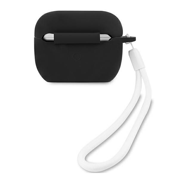 Back panel cover Guess Guess GUACAPLSVSBW AirPods Pro cover black/white Silicone Vintage