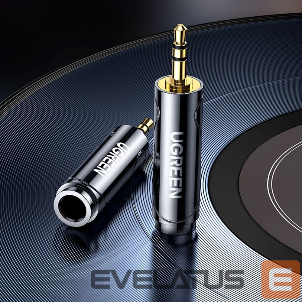 Üleminek Ugreen Ugreen adapter 3.5mm audio adapter (male) to 6.35mm mini jack (female) gray (AV168) Grey
