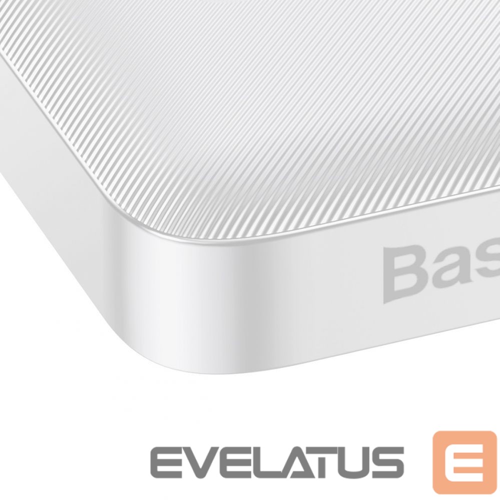 Väline aku Baseus Baseus Bipow powerbank with display 10000mAh 15W white (Overseas Edition) + USB-A - Micro USB cable 0.25m white (PPBD050002)