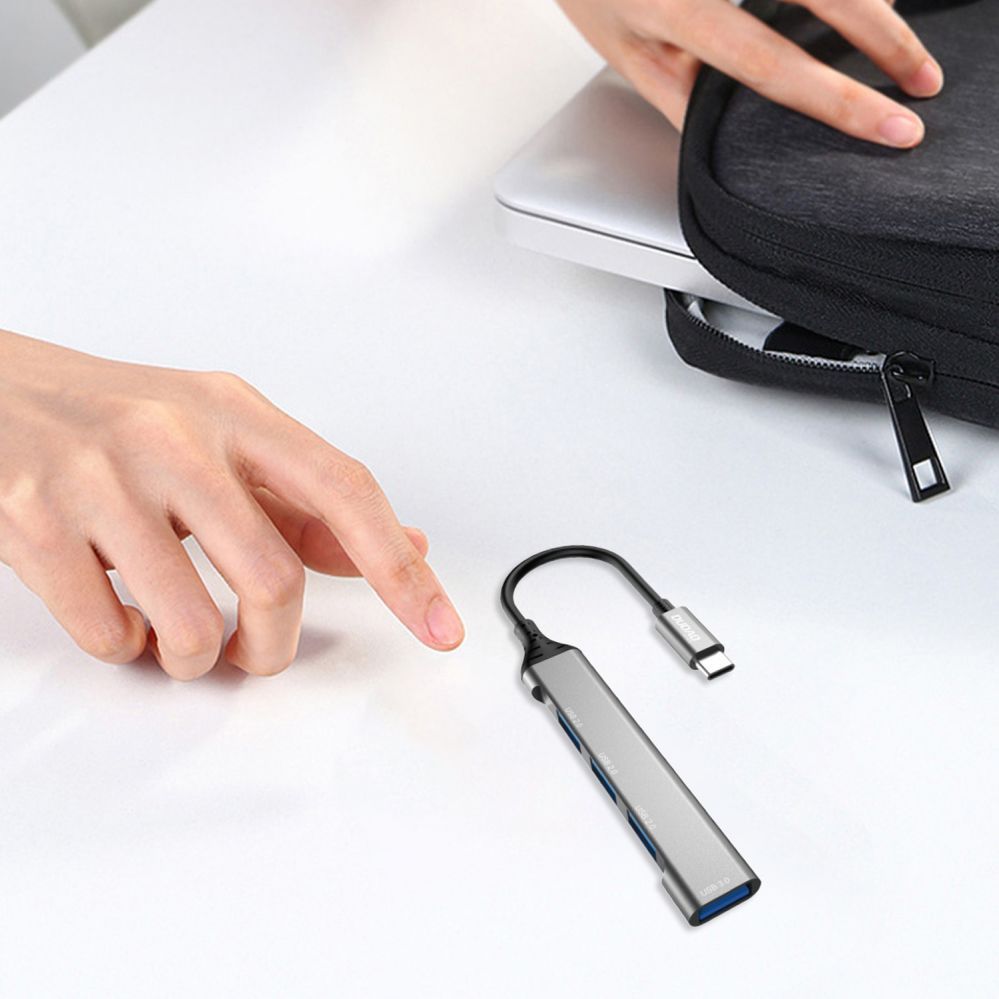 Kaabel Dudao Dudao HUB 4in1 USB-C - 4x USB-A (3 x USB2.0 / USB3.0) 6.3cm black (A16T)