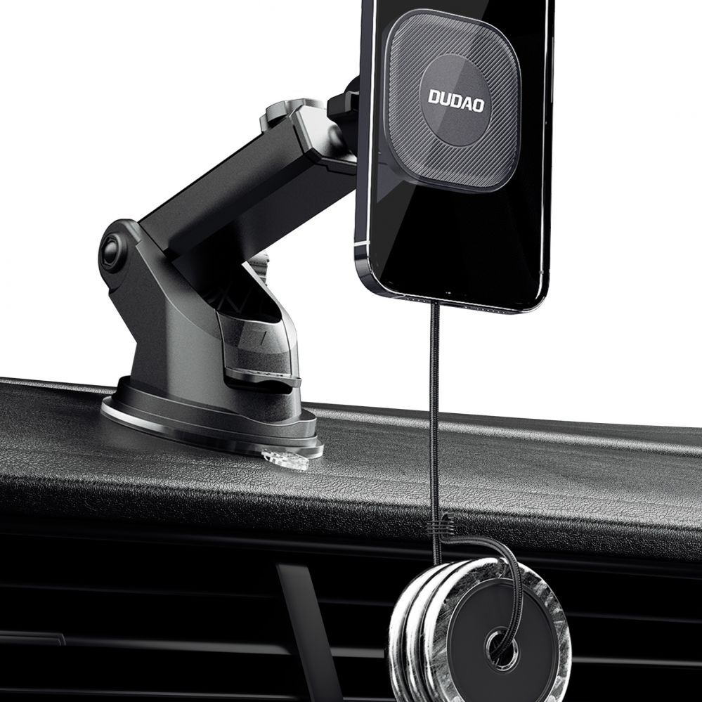 Auto holder Dudao Dudao magnetic car phone holder with telescopic arm black (F6Max)