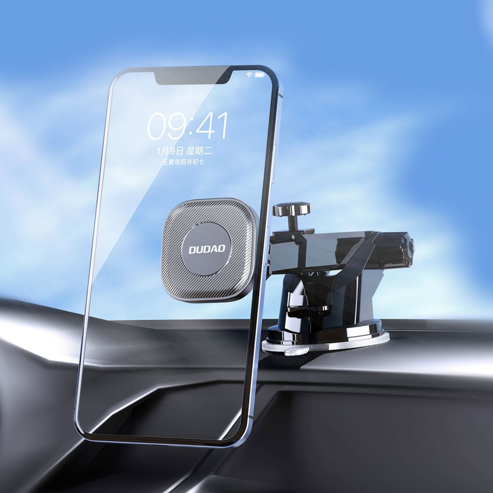 Auto holder Dudao Dudao magnetic car phone holder with telescopic arm black (F6Max)