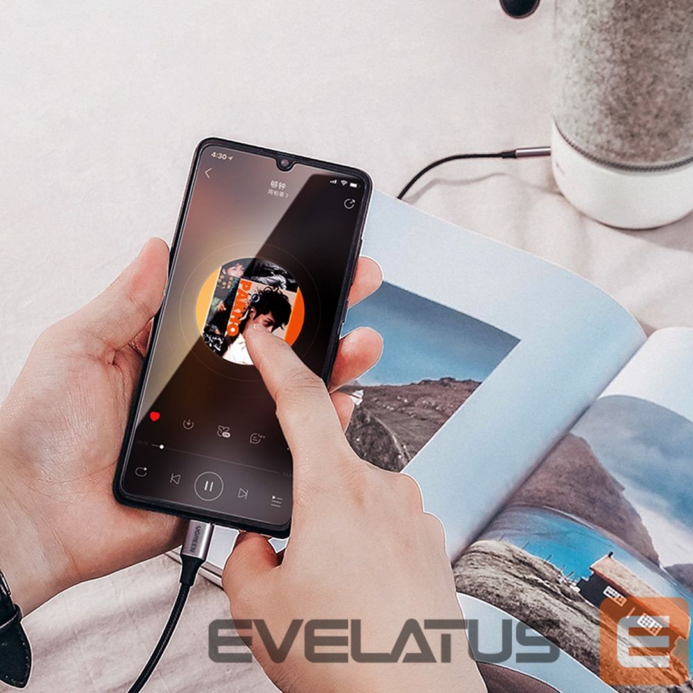 Kaabel Ugreen cable USB C - mini jack 3.5mm 1m (AV143) Grey