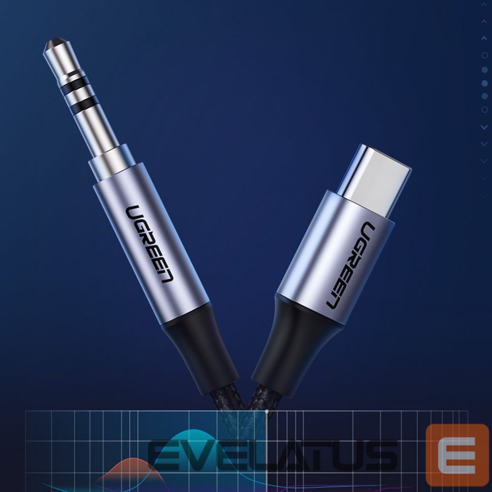 Kaabel Ugreen cable USB C - mini jack 3.5mm 1m (AV143) Grey