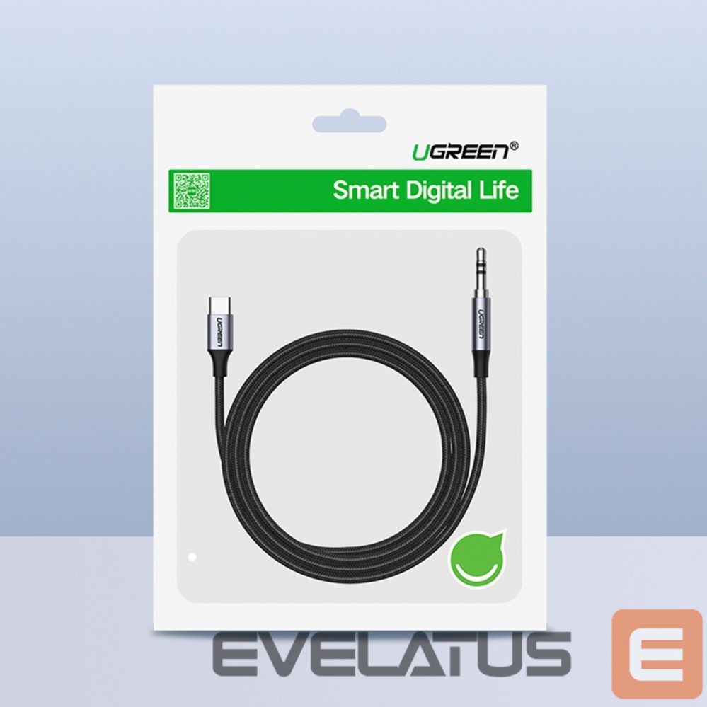 Kaabel Ugreen cable USB C - mini jack 3.5mm 1m (AV143) Grey