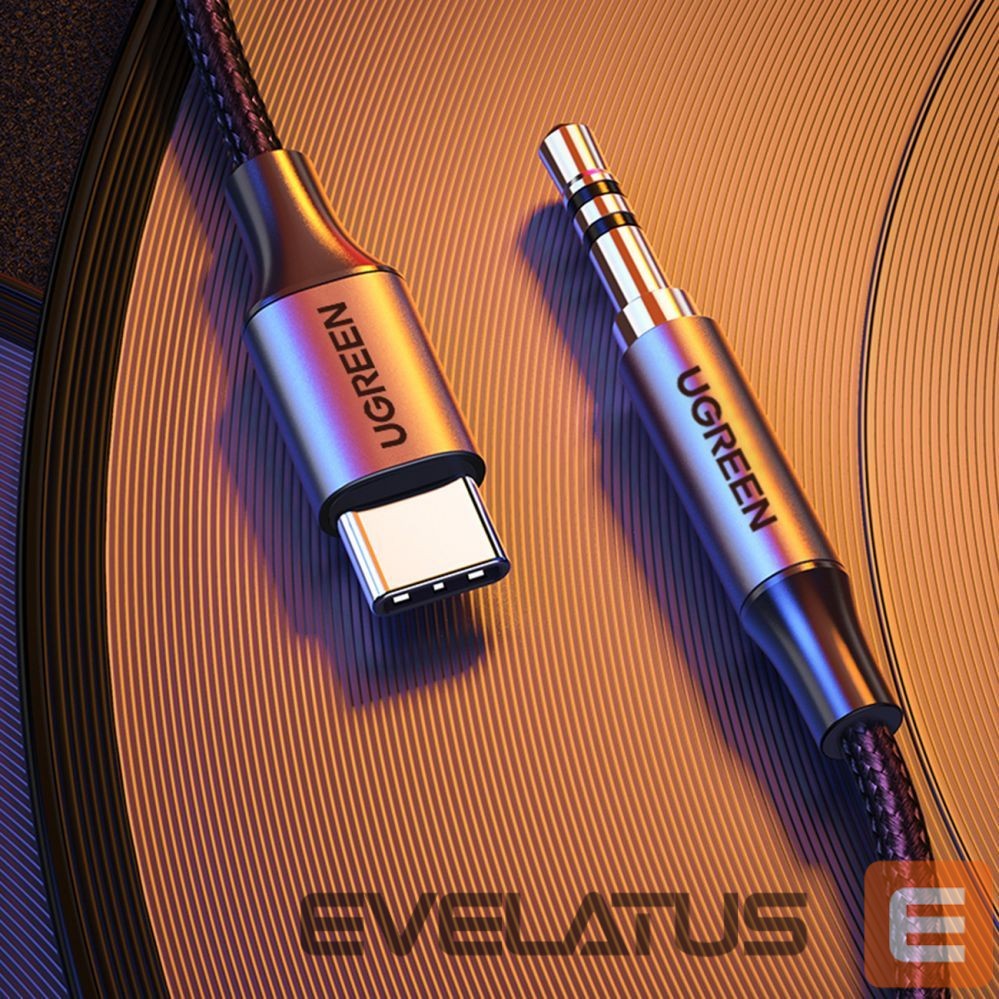 Kaabel Ugreen cable USB C - mini jack 3.5mm 1m (AV143) Grey