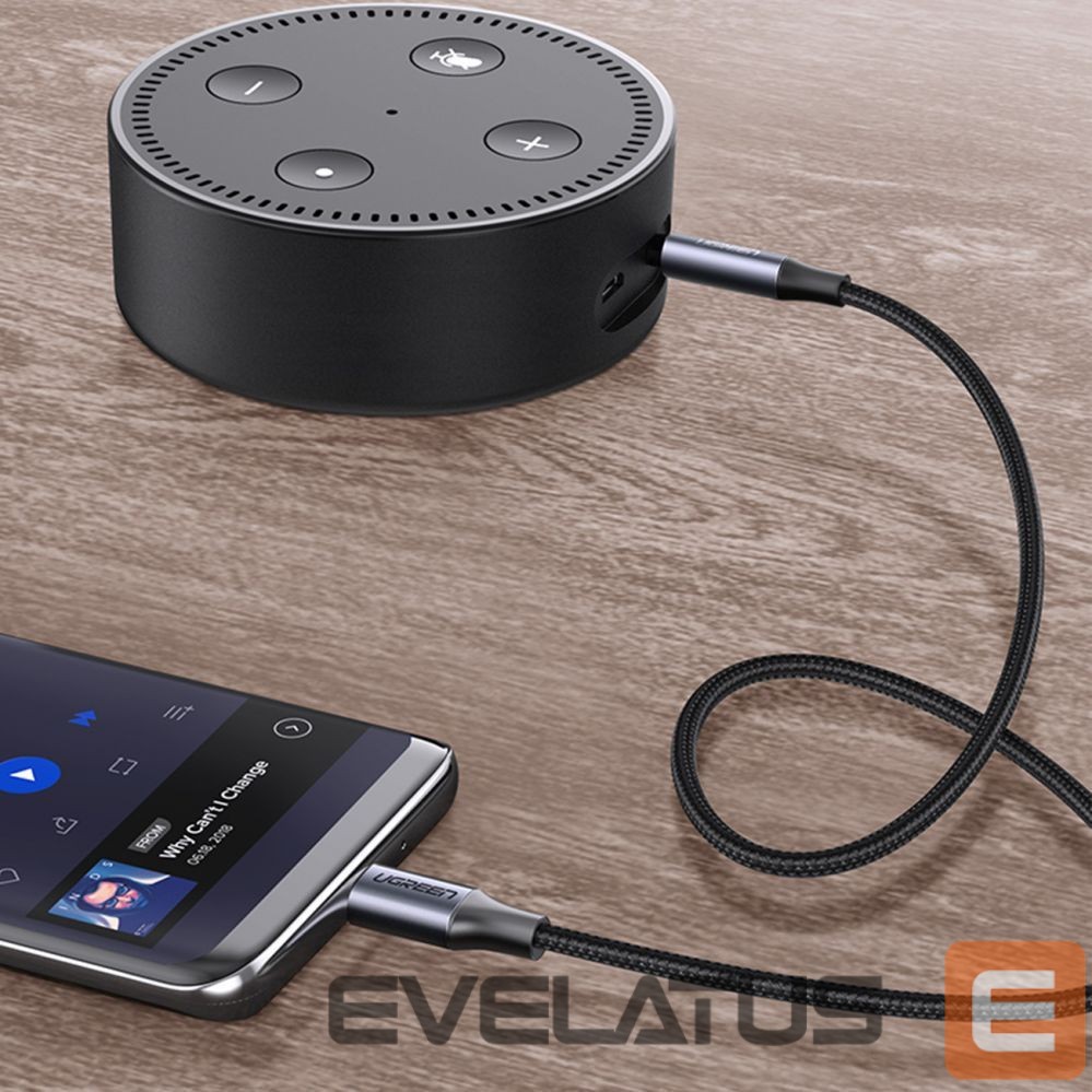 Kaabel Ugreen cable USB C - mini jack 3.5mm 1m (AV143) Grey