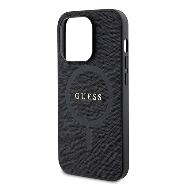 Tagakaaned Guess Guess GUHMP15LPSAHMCK iPhone 15 Pro 6.1" black/black hardcase Saffiano MagSafe