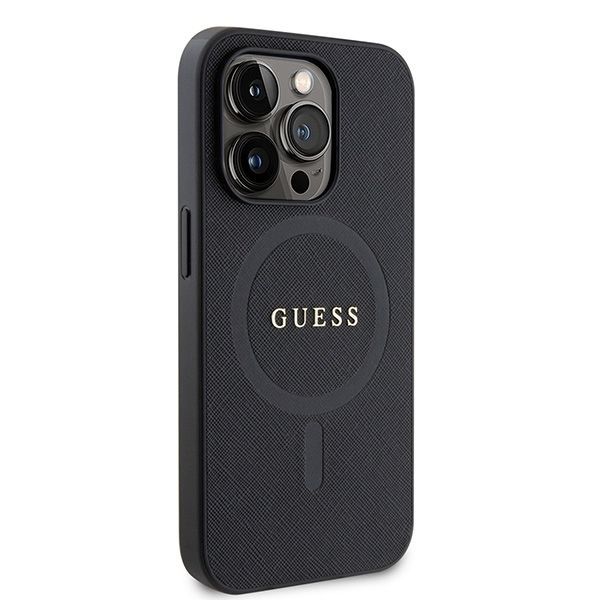 Tagakaaned Guess Guess GUHMP15LPSAHMCK iPhone 15 Pro 6.1" black/black hardcase Saffiano MagSafe