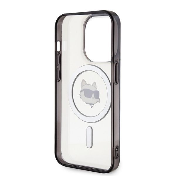 Aizmugurējais vāciņš Karl Lagerfeld Karl Lagerfeld KLHMP15XHCHNOTK iPhone 15 Pro Max 6.7" transparent hardcase IML Choupette`s Head MagSafe