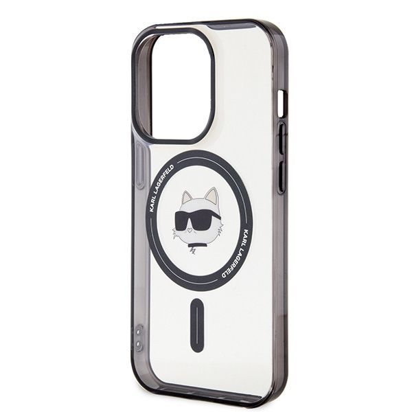 Aizmugurējais vāciņš Karl Lagerfeld Karl Lagerfeld KLHMP15XHCHNOTK iPhone 15 Pro Max 6.7" transparent hardcase IML Choupette`s Head MagSafe