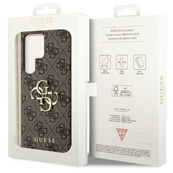Other Phone Accessory Guess Guess 4G Big Metal Logo case for Samsung Galaxy S24 Ultra - brown