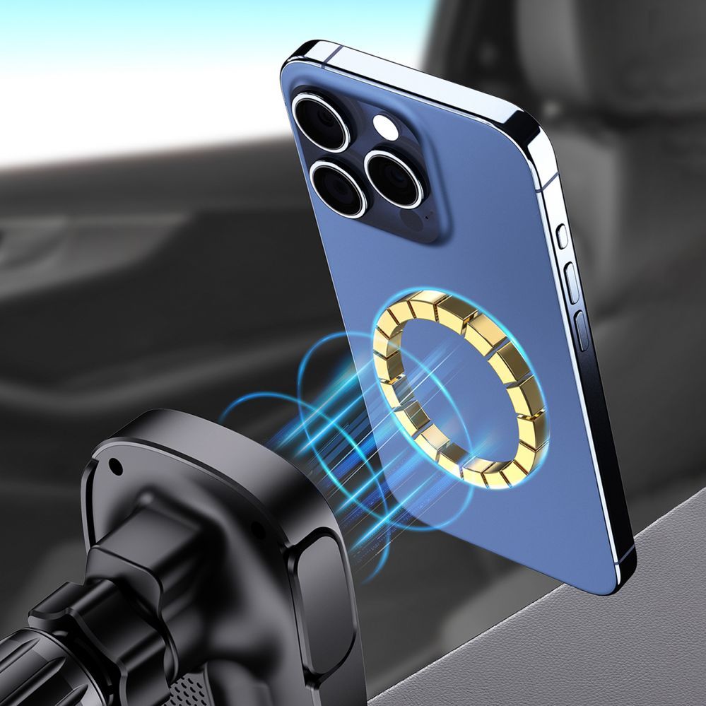 Automaatne hoidja Dudao Dudao FW11 Car Phone Holder with 15W Inductive Charger for Air Vent/Cockpit - Black