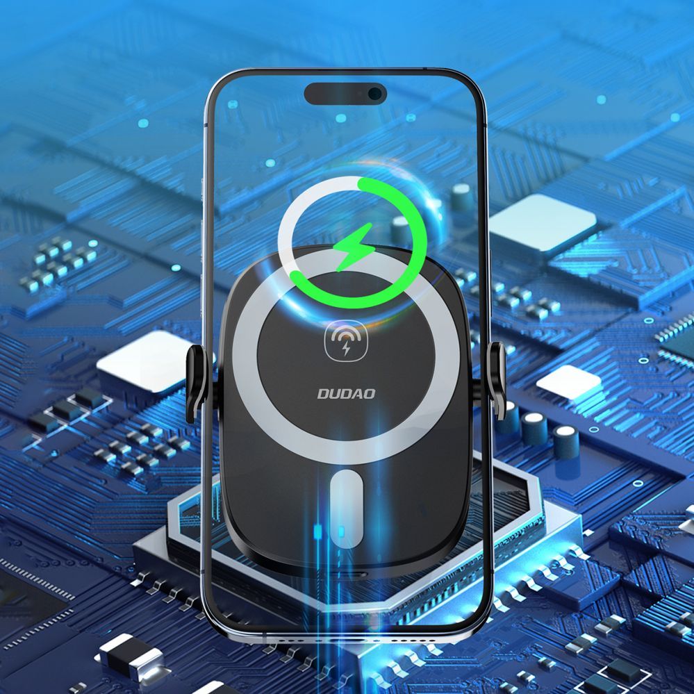 Automaatne hoidja Dudao Dudao FW11 Car Phone Holder with 15W Inductive Charger for Air Vent/Cockpit - Black