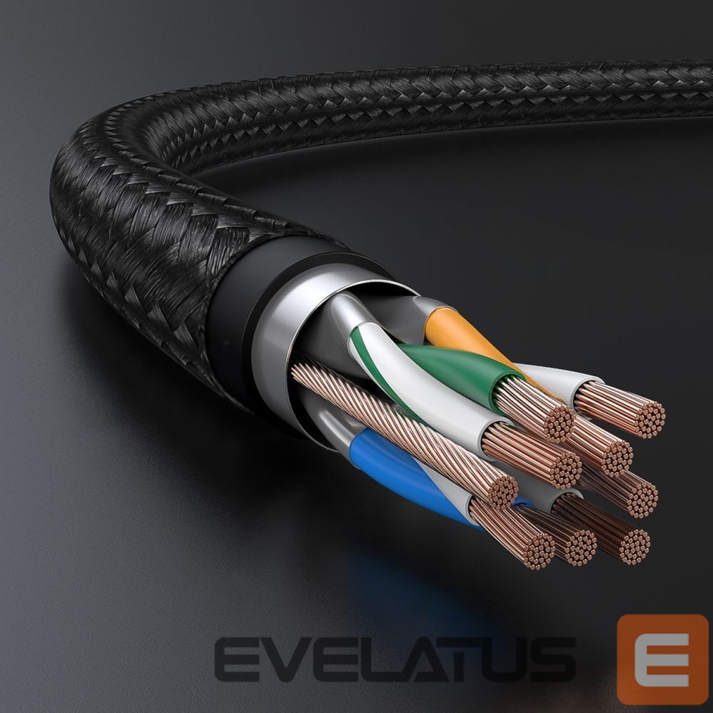 Kaabel Ugreen Ugreen NW150 80421 Ethernet RJ45 Cat 7 10Gbps Cable 1m - Black