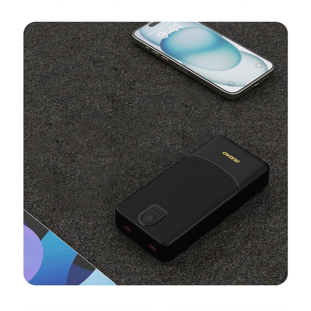 Väline aku Dudao Powerbank Dudao K10Pro 2.4A 20000mAh 2 x USB-A Black