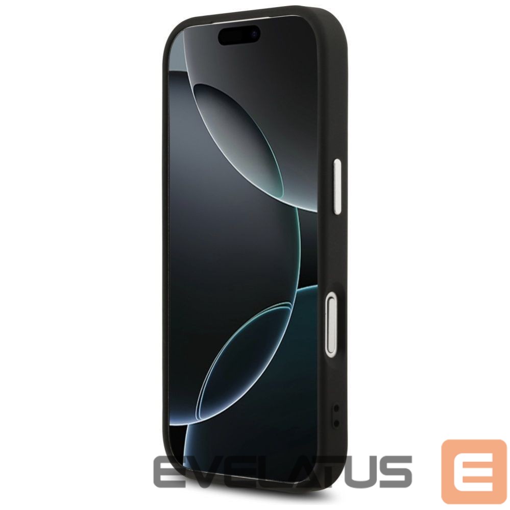 Back panel cover Karl Lagerfeld KARL LAGERFELD case for IPHONE 17 Pro Max compatible with MagSafe KLHMP17XPSMLRKCK (PU K&C Pins) black