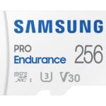 Atminties kortelės Samsung  PRO Endurance MB-MJ256KA/EU 256 GB, MicroSD Memory Card, Flash memory class U3, V30, Class 10, SD adapter 