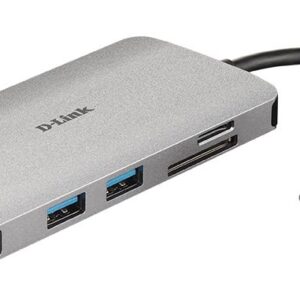 Rūteris D-link  8-in-1 USB-C Hub with HDMI/Ethernet/Card Reader/Power Delivery DUB-M810	 0.15 m 