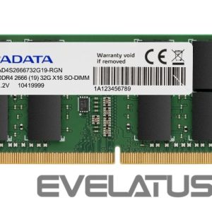 Operatiivmälu DDR4 ADATA  Premier DDR4 RAM 8 GB, SO-DIMM, 2666 MHz, Notebook, Registered No, ECC No 