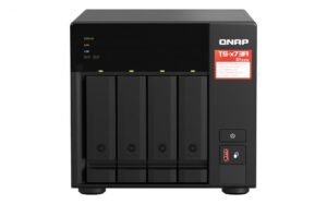 Zibatmiņa QNAP  4-Bay QTS and QuTS hero NAS TS-473A-8G Up to 4 HDD/SSD Hot-Swap, Ryzen V1500B Quad-Core, Processor frequency 2.2 GHz, 8 GB, DDR4, 2x2.5GbE, 3xUSB Type A 3.2 Gen 2, 1xUSB Type C 3.2 Gen 1, 2xPCIe, 2xM.2 2280 PCIe Gen3 x1 slots 