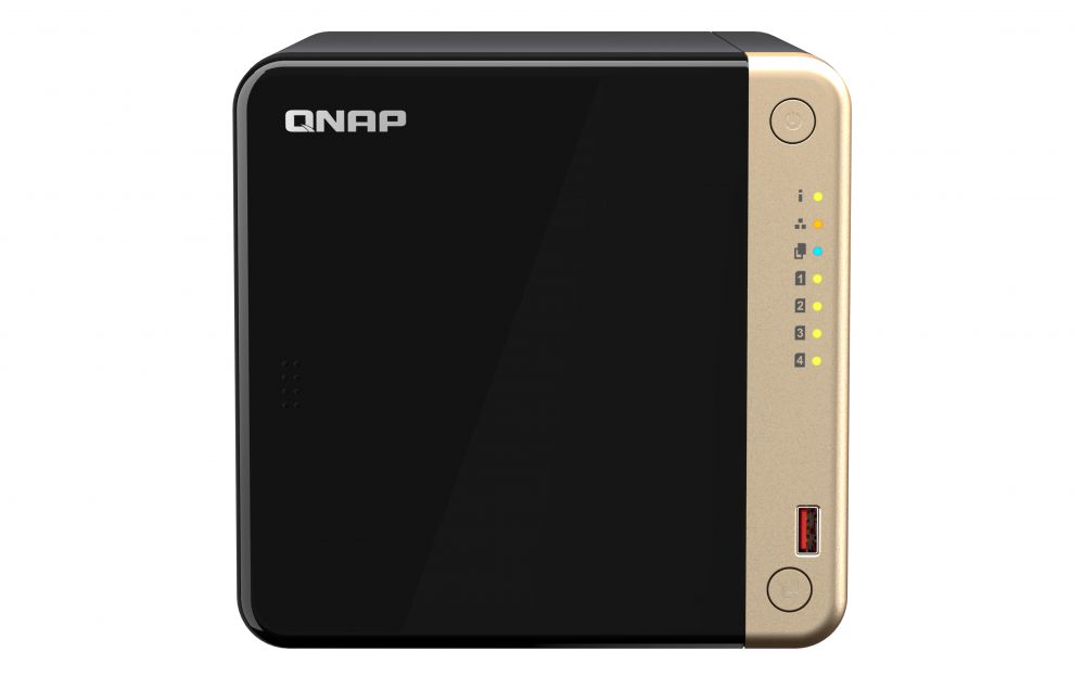 Mälupulk QNAP TS-464-8G 4-Bay desktop NAS, Intel® Celeron® N5105/N5095 quad-core, 8 GB onboard not expandable, 4 x 3.5"/2.5" SATA 6Gb/s drive bays, 2