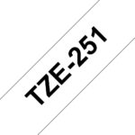 Tarvikud ja tarvikud Brother  TZ-251 Laminated Tape Black on White, TZe, 8 m, 2.4 cm 