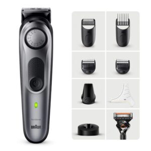 Plaukų kirpimo mašinėlė Braun  BT7420 Beard Trimmer BlkSpGr 