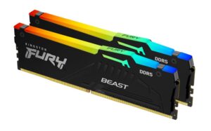 RAM DDR4 Kingston  Fury Beast 32GB DDR5, 6000 MHz, CL30, 288-Pin, DIMM Kit (16GB x 2) 