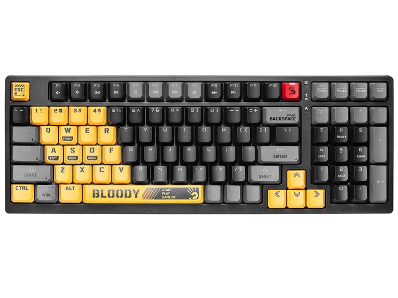 Computer keyboard A4Tech 47389 Bloody S98 USB Lime