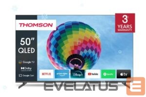 Televiisorid Thomson  TV Set||50"|4K/Smart|QLED|3840x2160|Wireless LAN|Bluetooth|Google TV|Black|50QG4S14 