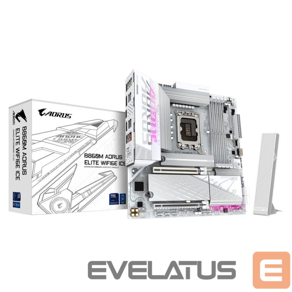 Intel protsessori emaplaat Gigabyte Mainboard||Intel B860 Express|LGA1851|Micro-ATX|Memory DDR5|1xPCI-Express 16x|3xM.2|1xHDMI|1xDisplayPort|4xUSB 2.0|6xUSB 3.2|1xUSB-C|1xOptical S/PDIF|1xRJ45|2xAudio port|B860MAELTWF6EICE1.0