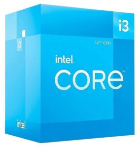 Procesors Intel  CPU||Desktop|Core i3|i3-12100F|Alder Lake|3300 MHz|Cores 4|12MB|Socket LGA1700|58 Watts|BOX|BX8071512100FSRL63 