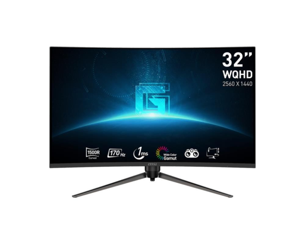 Monitorid MSI LCD Monitor||G32CQ5P|32"|Gaming/Curved|Panel VA|2560x1440|16:9|170 ??|Matte|1 ms|Swivel|Height adjustable|Tilt|Colour Black|G32CQ5P
