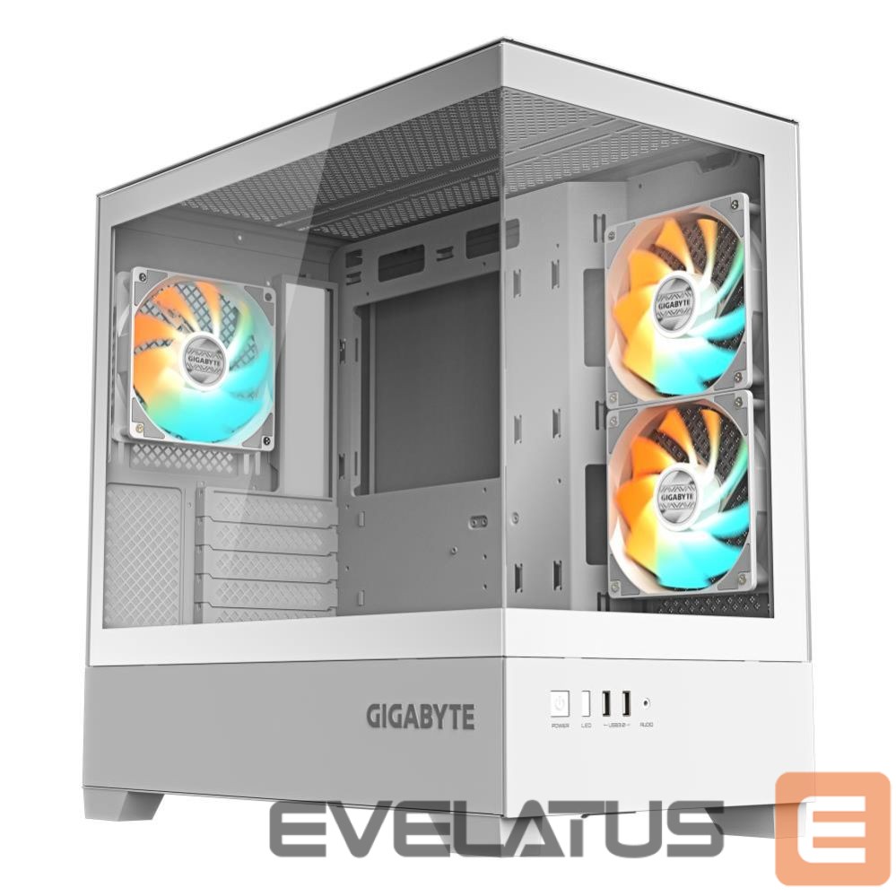 Computer case Gigabyte Case||GB-C201PI|MidiTower|Case product features Rackmountable/Accessory/Transparent panel|Not included|MicroATX|MiniITX|Colour White|GB-C201PI