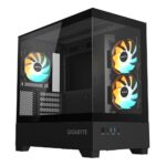 Computer case Gigabyte  Case||C201 PANORAMIC|MidiTower|Case product features Rackmountable/Removeable HDD basket/Transparent panel|Not included|MicroATX|MiniITX|Colour Black|GB-C201P 