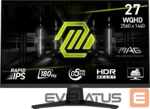 Monitors MSI  LCD Monitor||MAG 274QF|27"|Gaming|Matte|Panel IPS|2560x1440|16:9|180Hz|0.5 ms|Colour Black|MAG274QF 