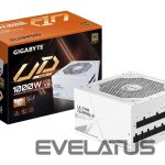 Maitinimo blokas Gigabyte  Power Supply||UD1000GM PG5 ICE|ATX 3.1|1000 Watts|Efficiency 80 PLUS GOLD|PFC Active|MTBF 100000 hours|GP-UD1000GMPG5ICE 