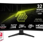 Monitors MSI  LCD Monitor||MAG 325CQF|31.5"|Gaming/Curved|Panel VA|2560x1440|16:9|180Hz|0.5 ms|MAG325CQF 