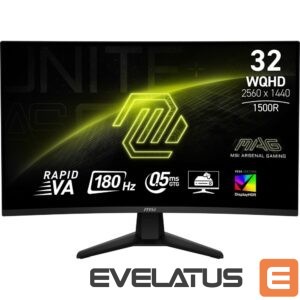 Monitors MSI  LCD Monitor||MAG 32CQ6F|31.5"|Gaming/Curved|Panel VA|2560x1440|16:9|180 Hz|0.5 ms|MAG32CQ6F 