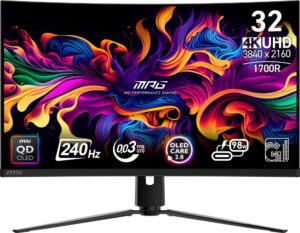 Monitors MSI  Monitor||MPG 321CURX QD-OLED|31.5"|Gaming/Curved/4K|Panel QD-OLED|3840x2160|16:9|240 Hz|0.03 ms|MPG321CURXQD-OLED 