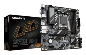 AMD protsessori emaplaat Gigabyte  Mainboard||AMD A620|Socket AM5|micro ATX|RAM DDR5-SDRAM|4xSlots|1xPCI Express x1 slots|1xPCI Express x16 slots|1xNumber of M.2 (M) slots|A620MDS3H2.0 