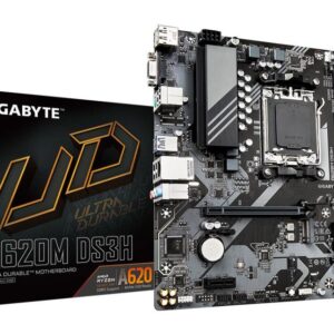 AMD procesoriaus pagrindinė plokštė Gigabyte  Mainboard||AMD A620|Socket AM5|micro ATX|RAM DDR5-SDRAM|4xSlots|1xPCI Express x1 slots|1xPCI Express x16 slots|1xNumber of M.2 (M) slots|A620MDS3H2.0 