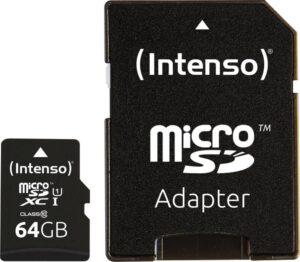 Cita datorprece Intenso  MEMORY MICRO SDXC 64GB UHS-I/W/ADAPTER 3423490 