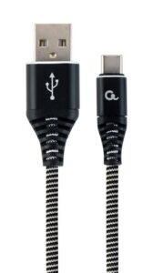 Cable Gembird  CABLE USB-C 1M BLACK/WHITE/CC-USB2B-AMCM-1M-BW 