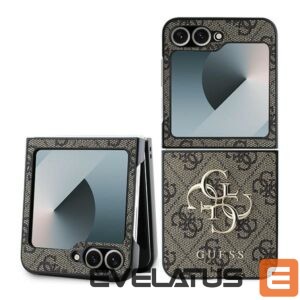 Nugarėlės dėklai Guess  Guess Leather 4G Metal Logo Case for Samsung Galaxy Z Flip 6 - Brown 