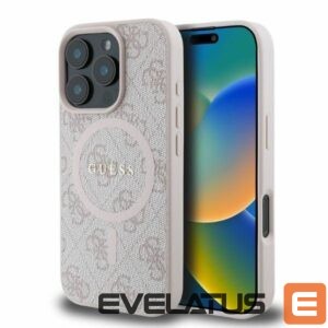 Aizmugurējais vāciņš Guess  Guess 4G Ring Classic Logo MagSafe iPhone 16 Pro Case - Pink 